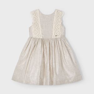Vestito dettaglio ricamo lino bambina – MAYORAL