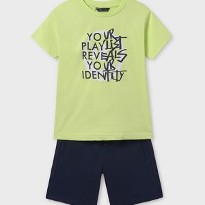 Completo bermuda e maglietta scritta ragazzo – MAYORAL