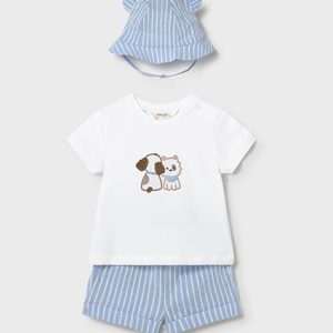 Completo pantalone corto e capp