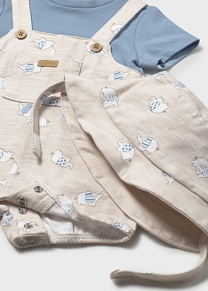 Pagliaccetto salopette,cappel - immagine 4