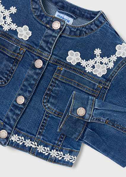 Giacca denim guipur - immagine 4