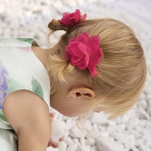 Set fermagli fiori tulle plis