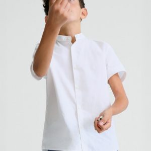 camicia m/c collo mao