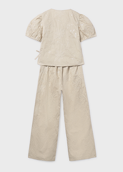 Completo pantalone lungo ricamo - immagine 6