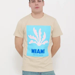 T-shirt victor cool con stampa Miami 100% cotone Made in Italy