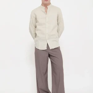 Camicia 100% Lino Made in Italy victor cool alla coreana