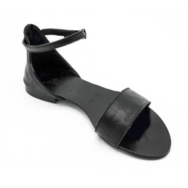 Sandalo donna in cuoio nero Sara - immagine 4