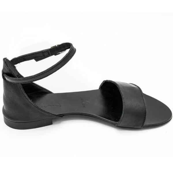 Sandalo donna in cuoio nero Sara - immagine 5