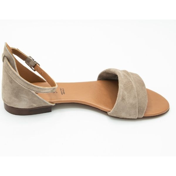 Sandalo donna in camoscio taupe Diva - immagine 6