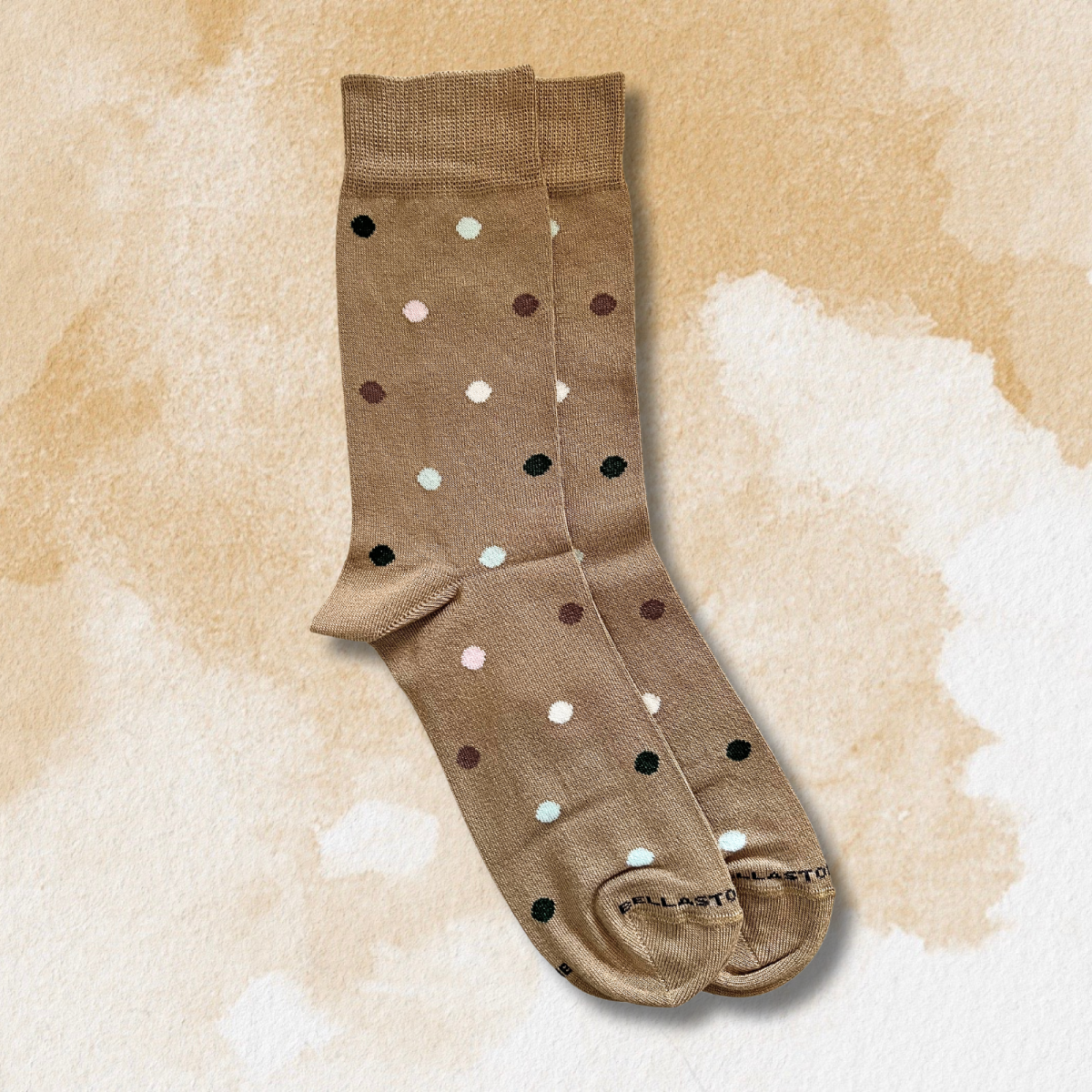 Calzini metà polpaccio in Bambù – Pois Marrone - immagine 2
