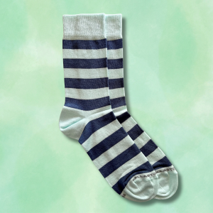 Calzini metà polpaccio in Bambù – Fasce verde_blu