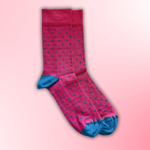 Calzini metà polpaccio in Bambù – Pois Fucsia