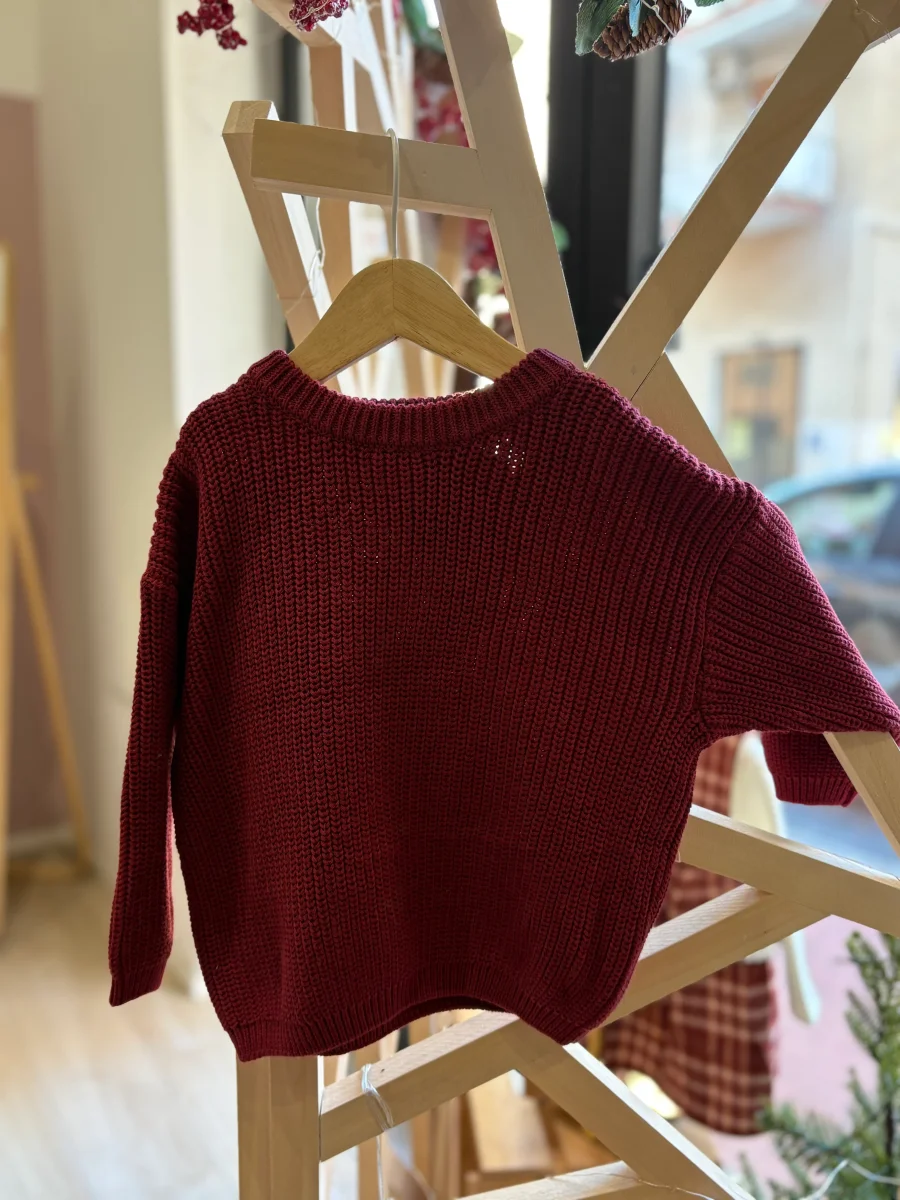 Maglioncino oversize burgundi - immagine 2