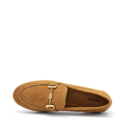 FRAU MOCASSINO PELLE SCAMOSCIATA CUOIO - immagine 3