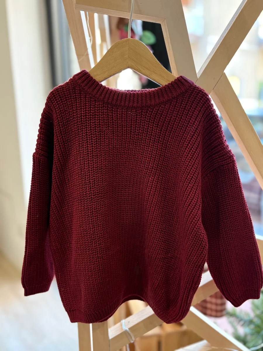 Maglioncino oversize burgundi - immagine 4