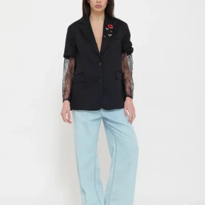 Blazer dettaglio manica pizzo Dixie