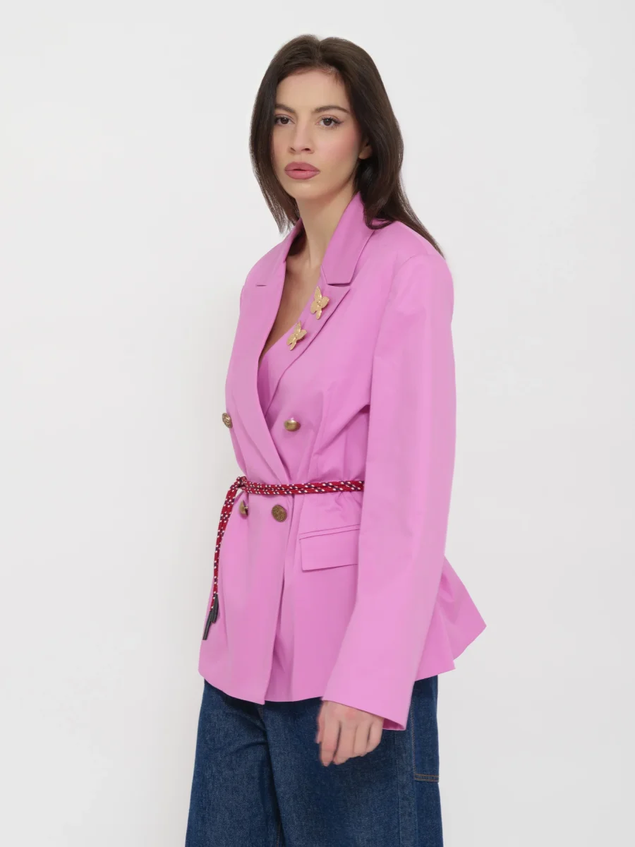 Blazer dettaglio spilla rosa Dixie - immagine 5