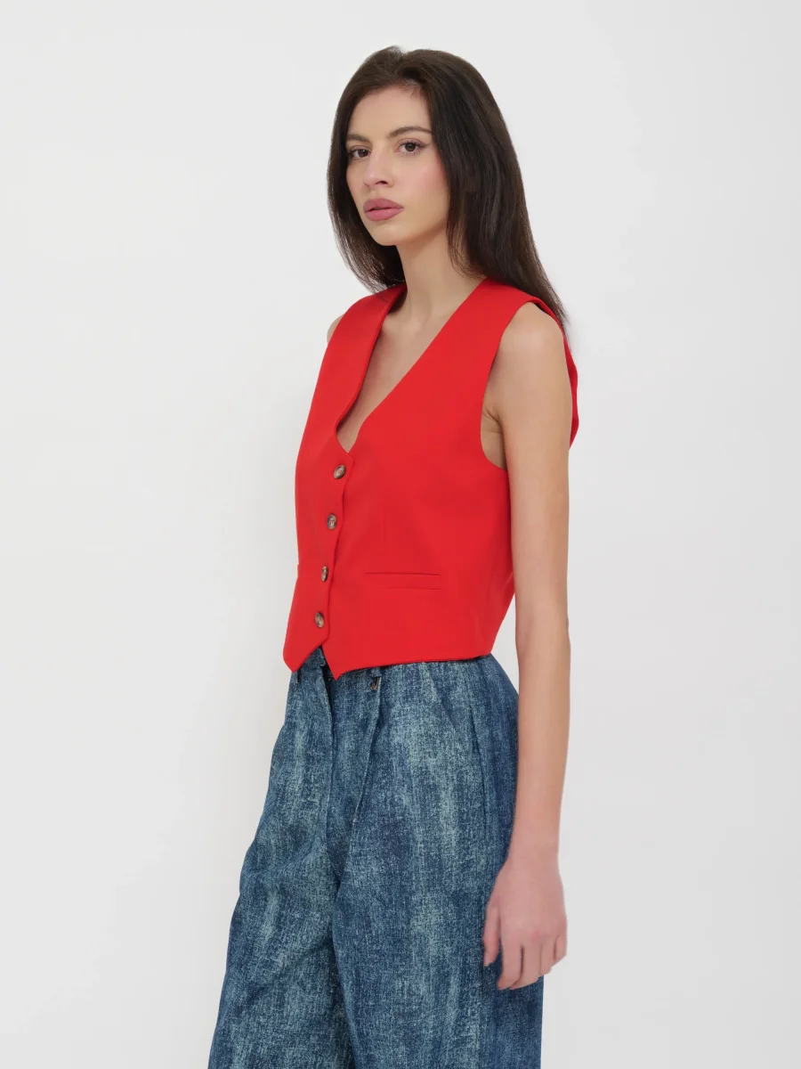 Gilet dixie rosso - immagine 3