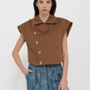 Gilet strutturato caffè dixie