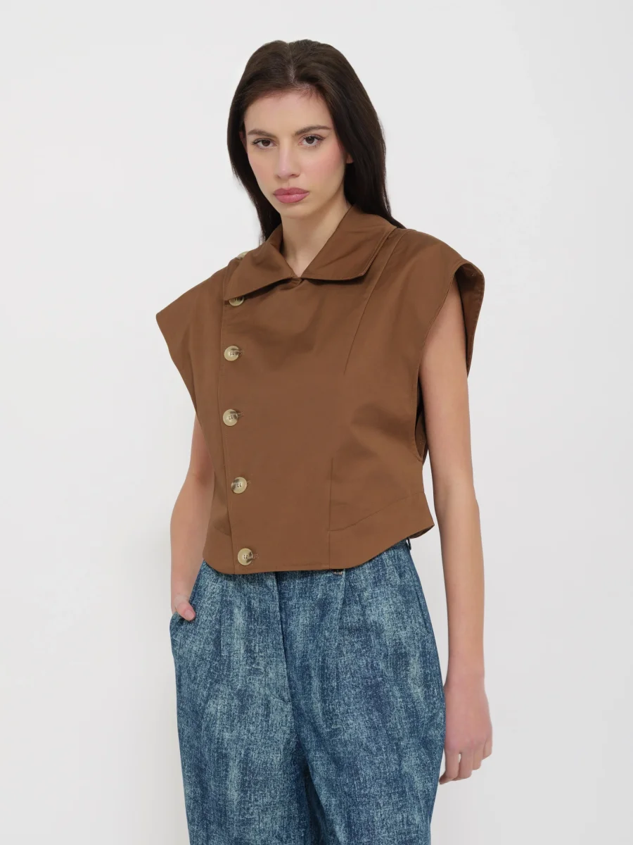 Gilet strutturato caffè dixie - immagine 3