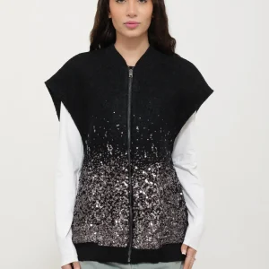 Gilet con cerniera Nero motel