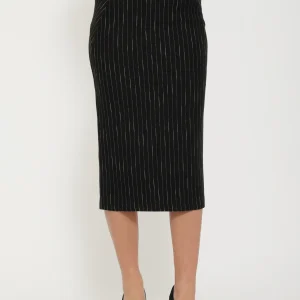 Gonna sotto ginocchio gessata pinko