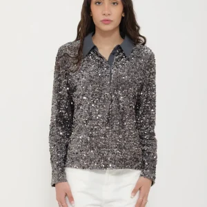 Camicia paillettes tensione in