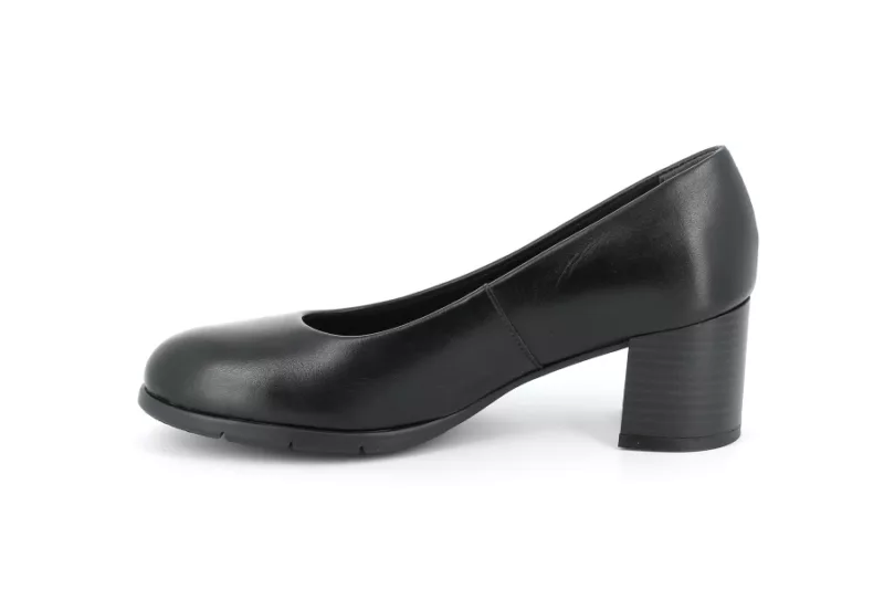 GRUNLAND DECOLLETE’ PELLE NERO TACCO LARGO MEDIO - immagine 3