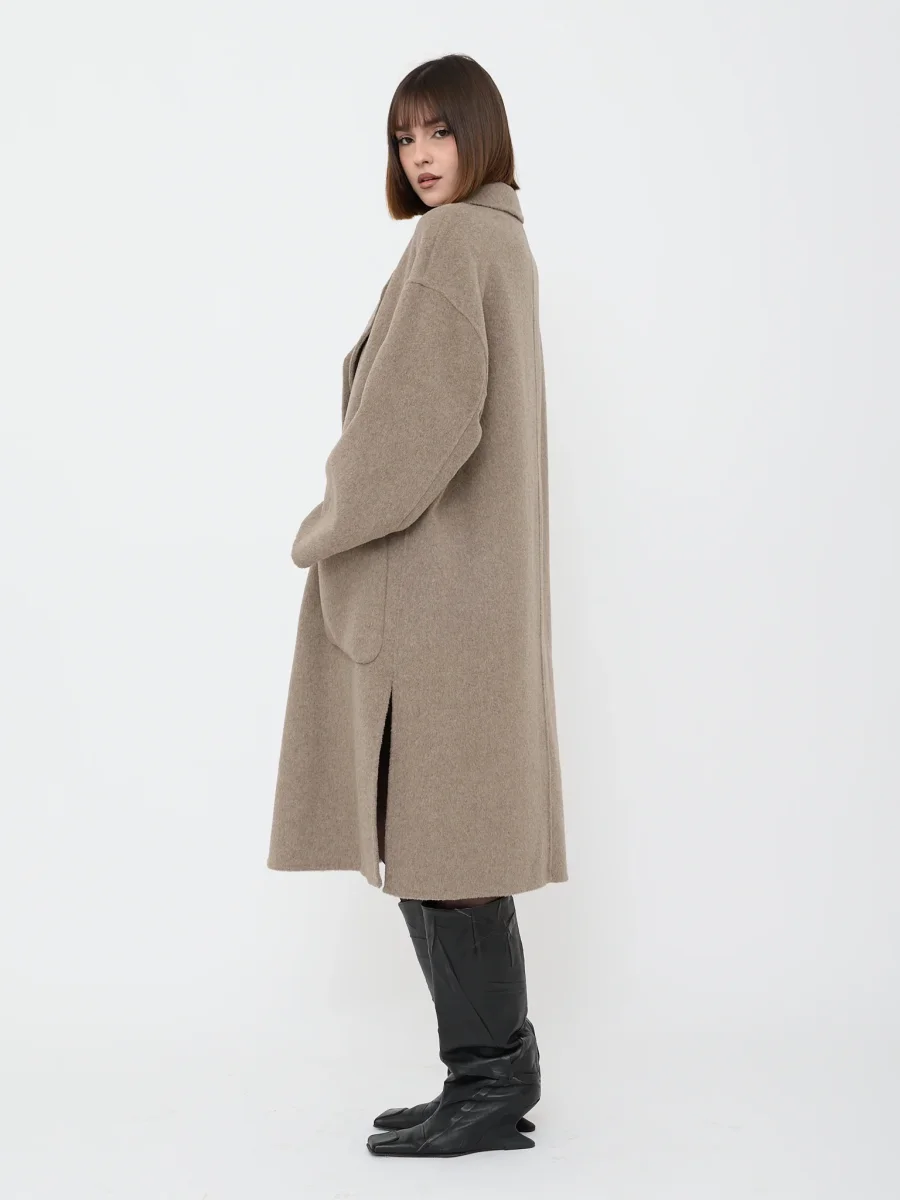 Cappotto con collo in pelliccia toy g - immagine 6