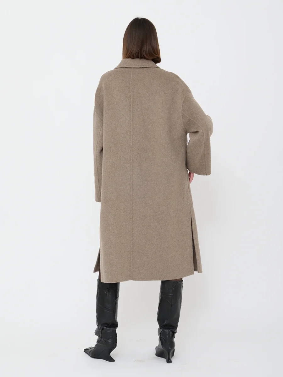 Cappotto con collo in pelliccia toy g - immagine 7