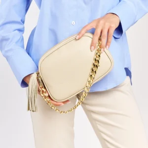 FRAU BORSA TRACOLLA PELLE CREMA