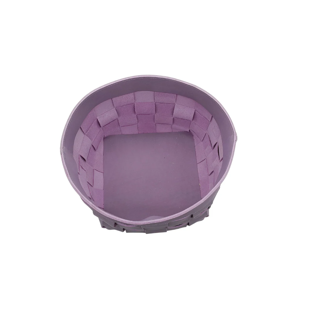 Cesto intrecciato in cuoio - TOMASSINI HOME - immagine 6