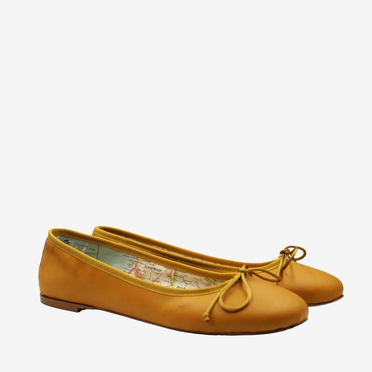 ELI ballerina senape – pelle mela – veganshoes