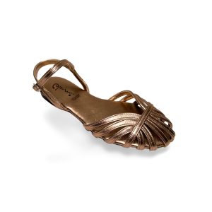 Ballerine con cinturino in pelle rame Dais