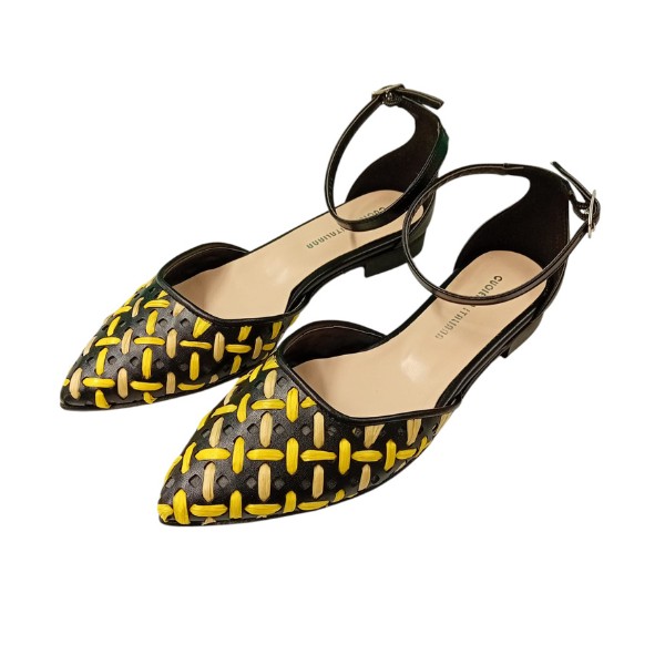 Ballerine in ecopelle nera con intreccio Spring Time - immagine 2