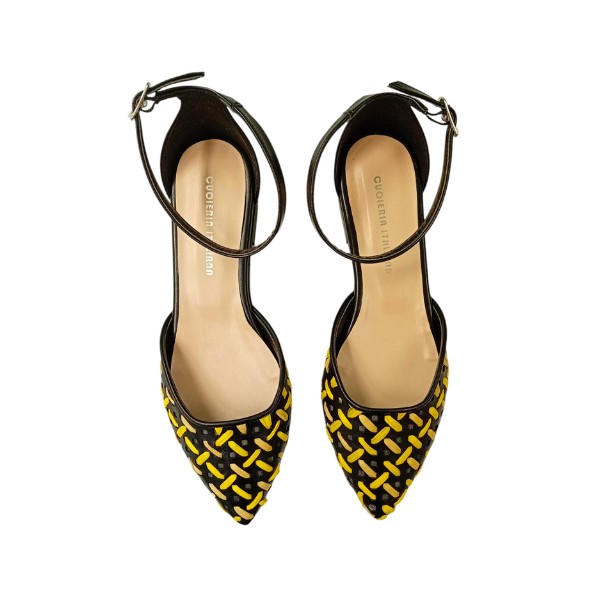 Ballerine in ecopelle nera con intreccio Spring Time - immagine 4