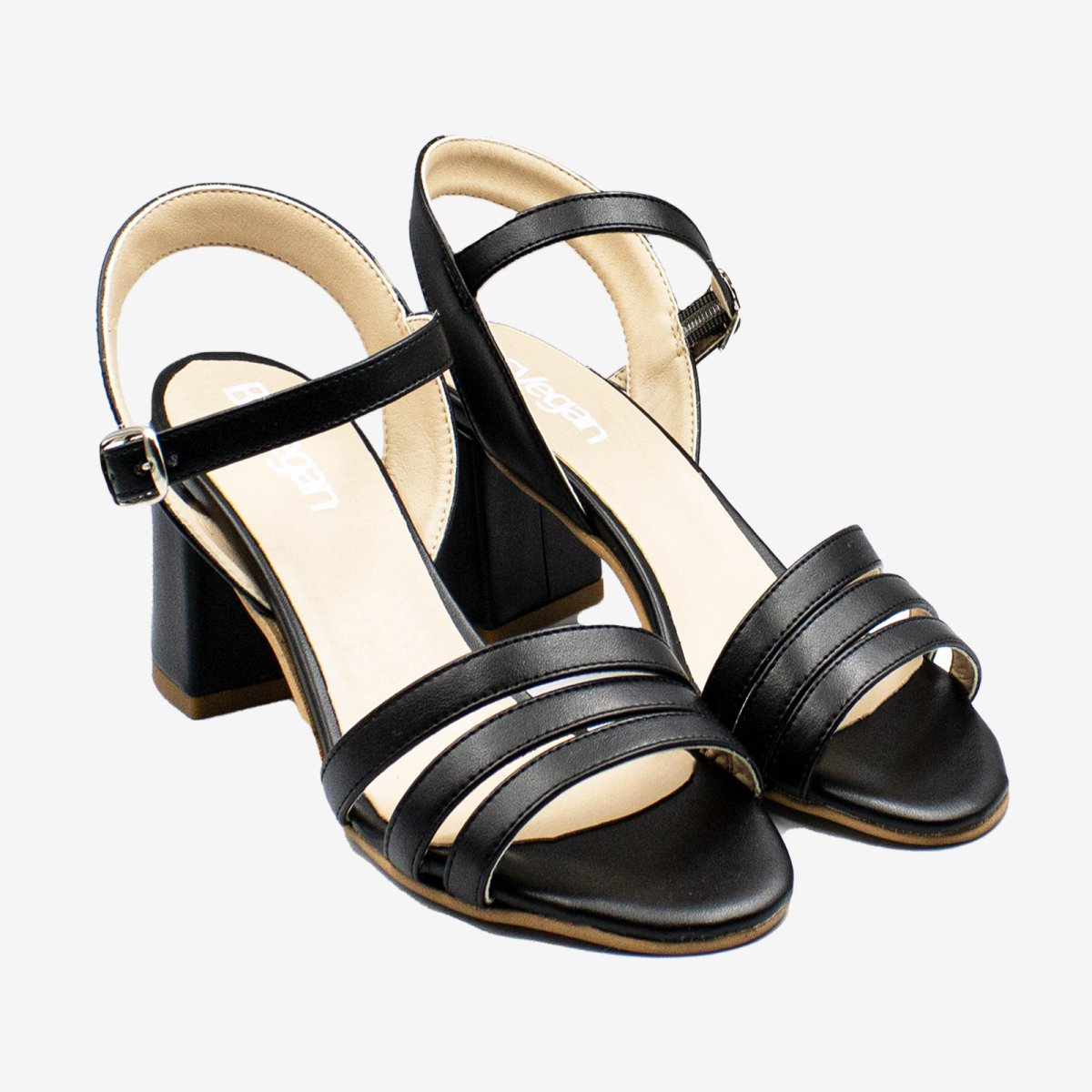 BETH sandalo con tacco – APPLESKIN – Nero – veganshoes - immagine 8