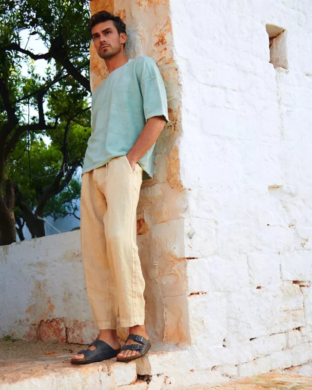 GRUNLAND CIABATTA UOMO DOPPIA FIBBIA PELLE ANTRACITE - immagine 2