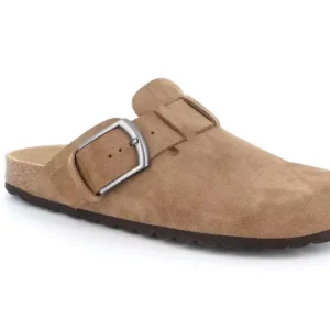 GRUNLAND CIABATTA CHIUSA UOMO PELLE TORTORA