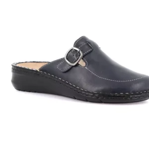 GRUNLAND CIABATTA PELLE ESTRAIBILE BLU