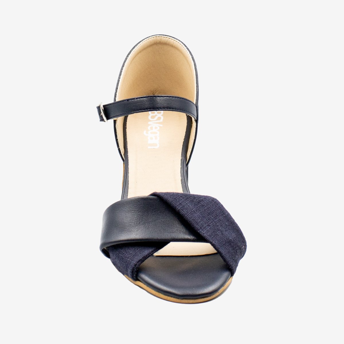 CHIARA sandalo con fascia incrocio – Appleskin e Ortica – Blu - immagine 6