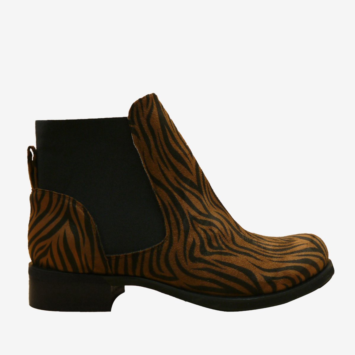 CLARA stivaletto chelsea pet riciclato zebrato – veganshoes