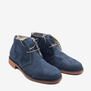 RYAN – Desert Boot Vegan Blu in Scamosciato da PET Riciclato (Fodera in Cotone)