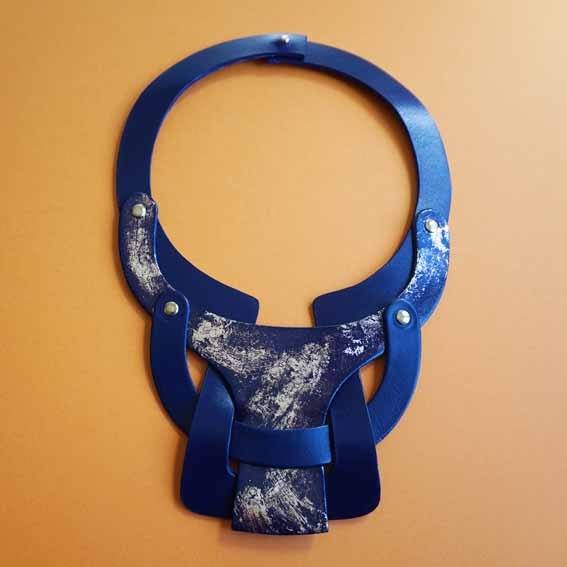 Collana in pelle Mod. Prima Dorè - immagine 7