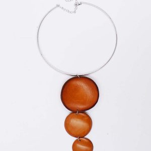 Collana in pelle al vegetale Mod. Fuoco 3