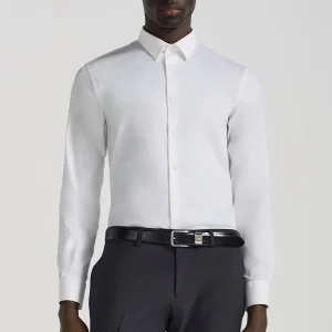 CAMICIA IN COTONE BASICA - BIANCA