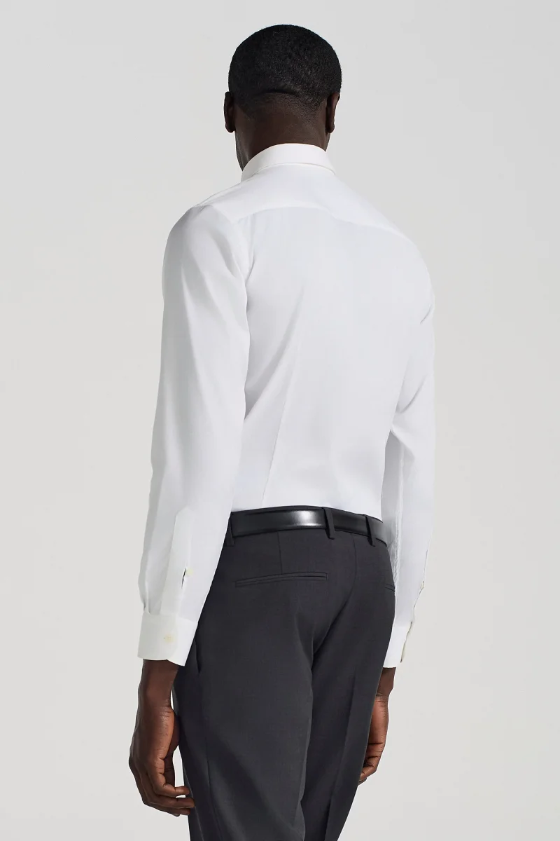 CAMICIA IN COTONE BASICA - BIANCA - immagine 4