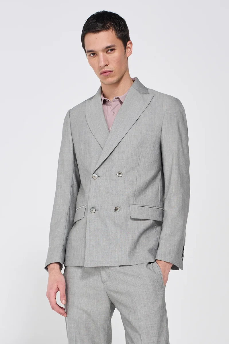 BLAZER DOPPIOPETTO MISTO SETA - immagine 3