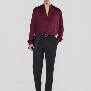 CAMICIA SATIN COLLO COREANO