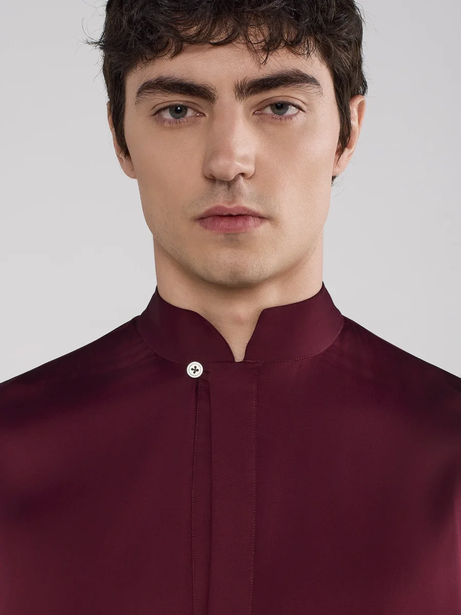 CAMICIA SATIN COLLO COREANO - immagine 5